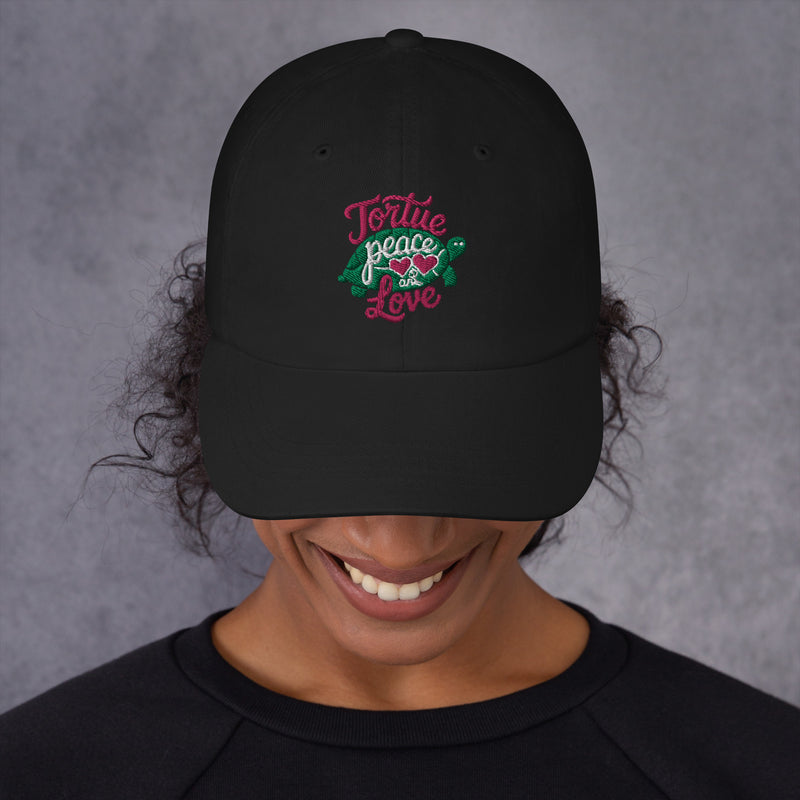 Casquette Tortue <br> Paix Coeur