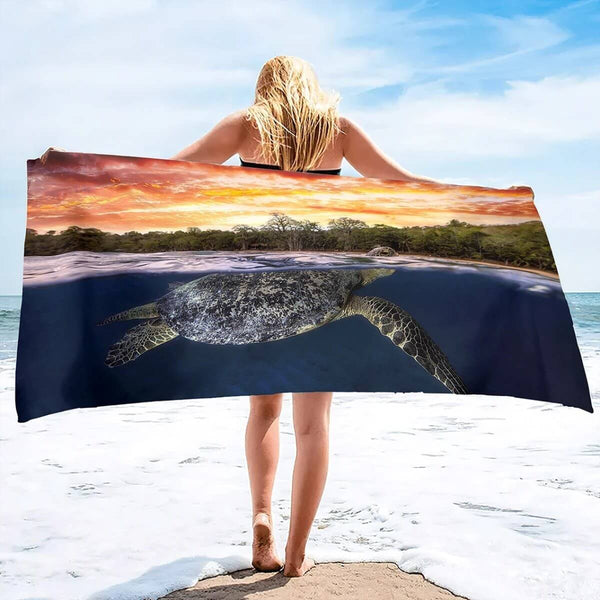 Serviette de Plage Tortue Paisible