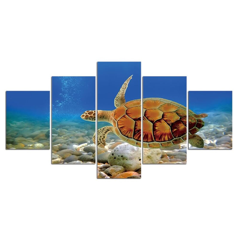 Tableau unique Tortue Profondeur Marine